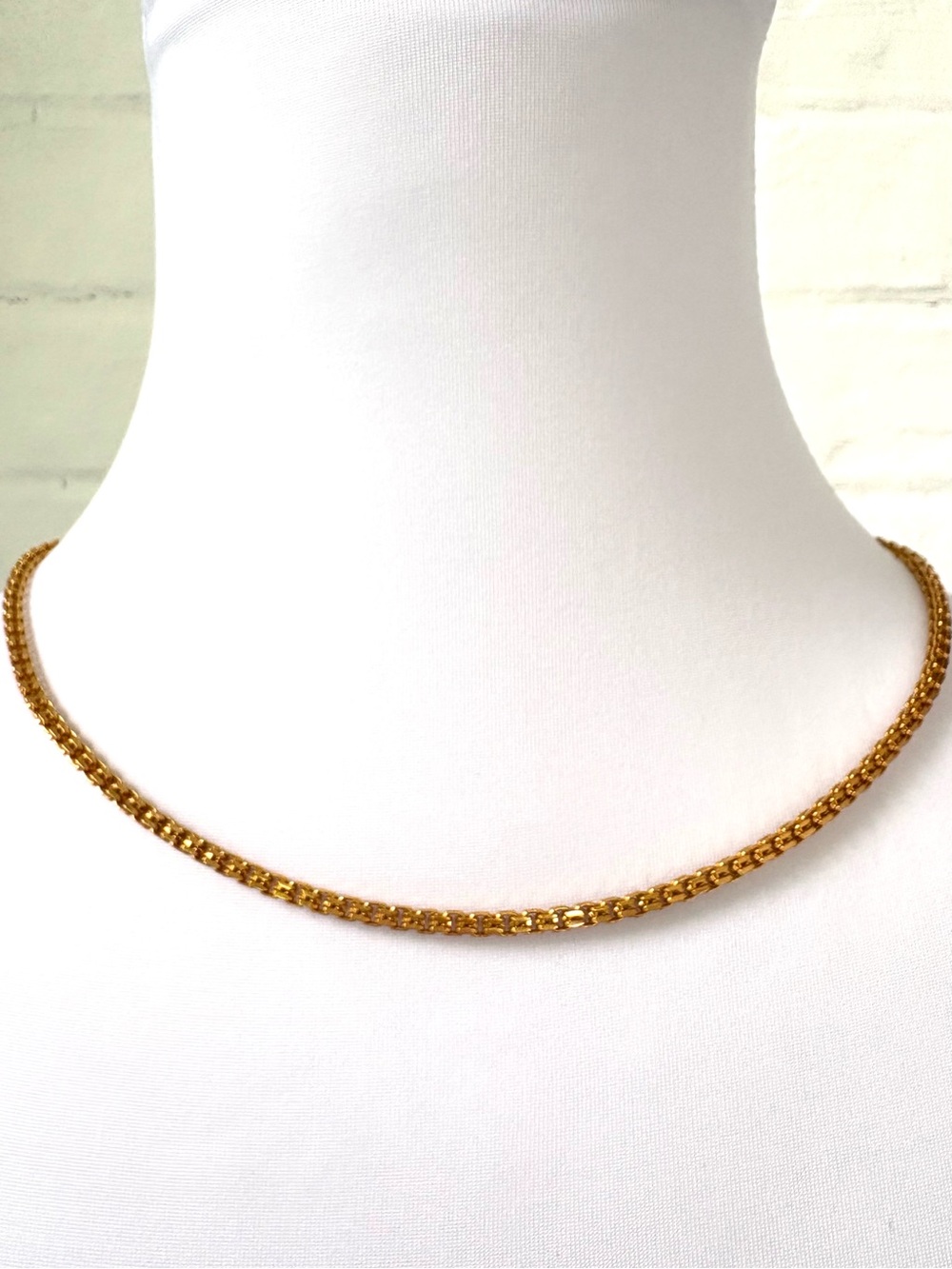 Monet Classic Gold Tone Box Chain Necklace Women's Jewelry